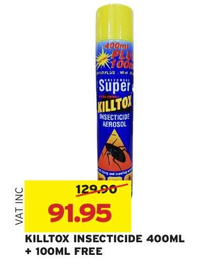 KILLTOX INSECTICIDE 400ML + 100ML FREE