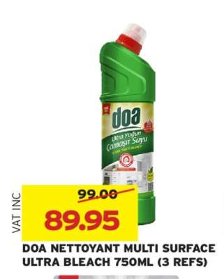 DOA NETTOYANT MULTI SURFACE ULTRA BLEACH 750ML (3 REFS)