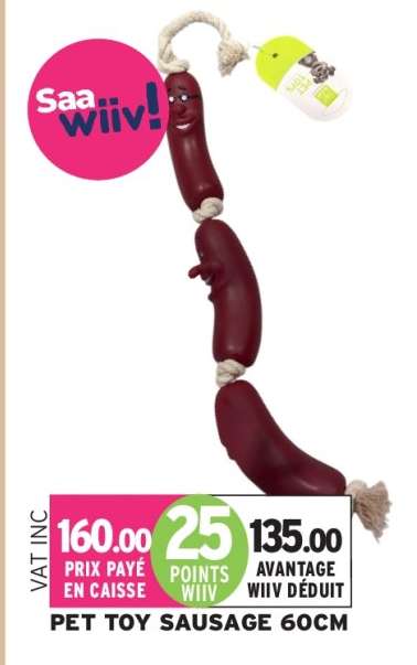 PET TOY SAUSAGE 60CM