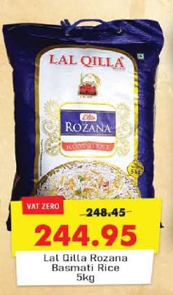 Lal Qilla Rozana Basmati Rice 5kg