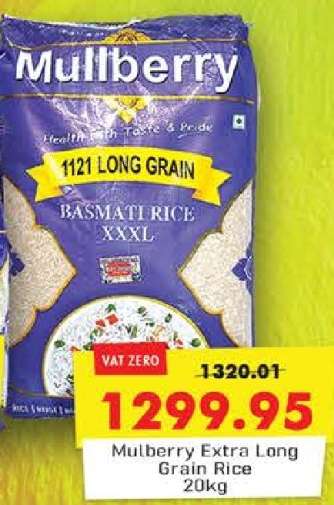 Mulberry Extra Long Grain Rice 20kg