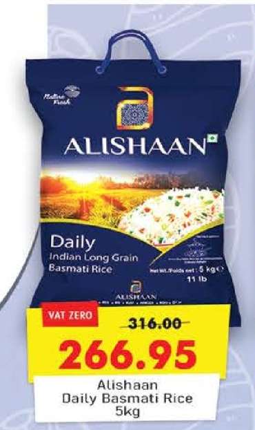 Alishaan Daily Basmati Rice 5kg