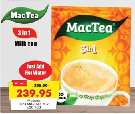 Mactea 3in1 Milk Tea Mix x20 TBG