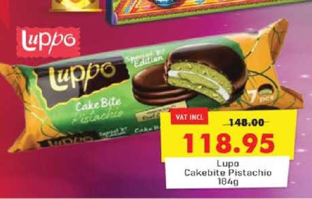 Luppo Cakebite Pistachio 184g