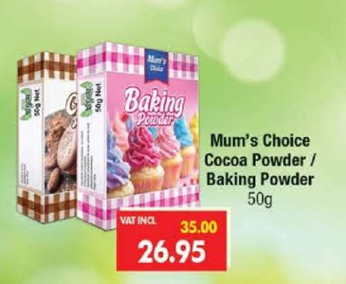 Mum’s Choice Cocoa Powder / Baking Powder 50g