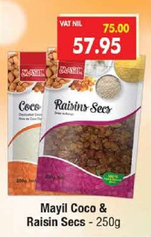 Mayil Coco & Raisin Secs - 250g