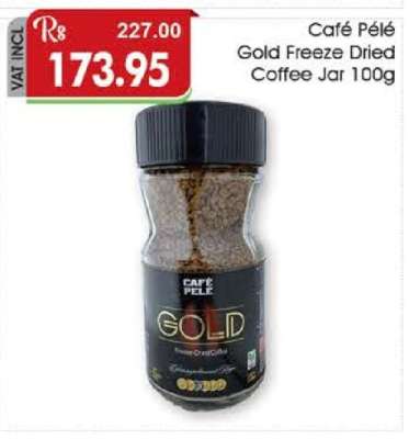 Cafe Pele Gold Freeze Dried Coffee Jar 100g