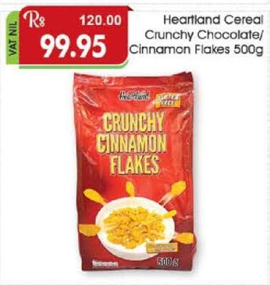 Heartland Cereal Crunchy Chocolate/Cinnamon Flakes 500g