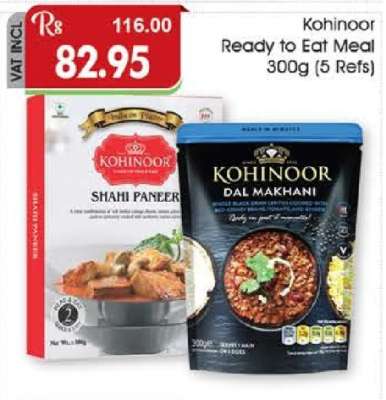 Kohinoor Ready to Eat Meal 300g (5 Refs)