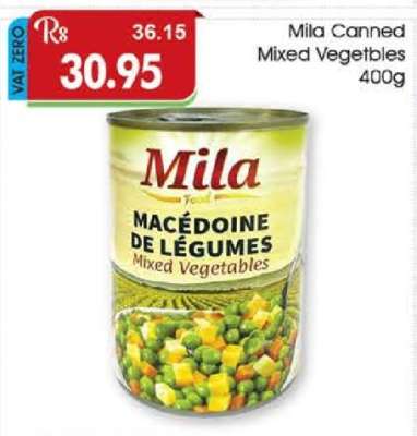 Mila Canned Mixed Vegetables 400g