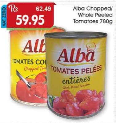 Alba Chopped/Whole Peeled Tomatoes 780g