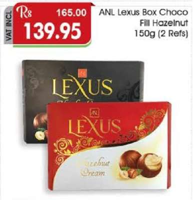 Anl Lexus Box Choco Fill Hazelnut 150g (2 Refs)