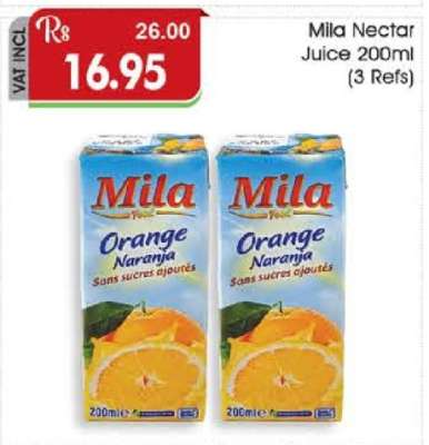 Mila Nectar Juice 200ml (3 Refs)