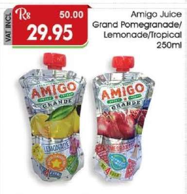 Amigo Juice Grand Pomegranate/Lemonade/Tropical 250ml