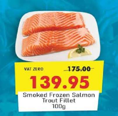 Smoked Frozen Salmon Trout Fillet 100g