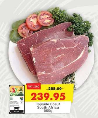 Topside Boeuf South Africa 500g