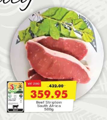 Beef Striploin South Africa 500g