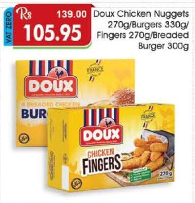 Doux Chicken Nuggets/Burgers/Fingers/Breaded Burger