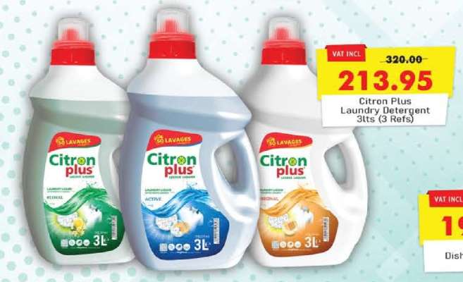 Citron Plus Laundry Detergent 3lts (3 Refs)