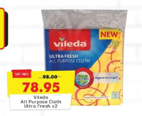 Vileda All Purpose Cloth Ultra Fresh x2