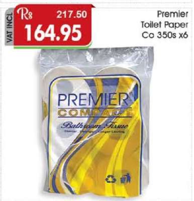 Premier Toilet Paper Co 350s x6