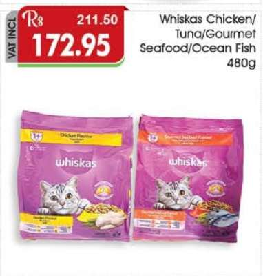 Whiskas Chicken/Tuna/Gourmet Seafood/Ocean Fish 480g