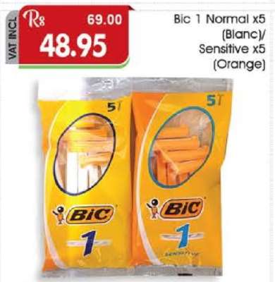 Bic 1 Normal x5 (Blanc)/Sensitive x5 (Orange)