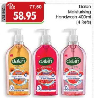 Dalan Moisturising Handwash 400ml (4 Refs)