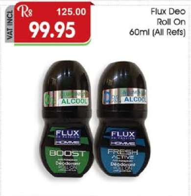 Flux Deo Roll On 60ml (All Refs)