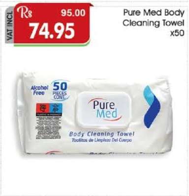 Pure Med Body Cleaning Towel x50