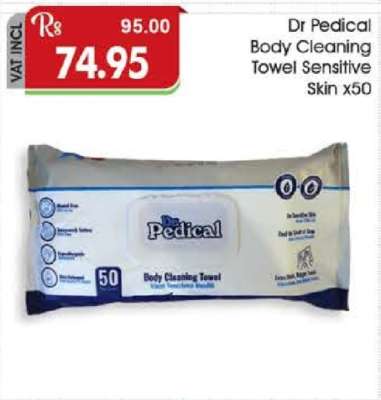 Dr Pedical Body Cleaning Towel Sensitive Skin x50