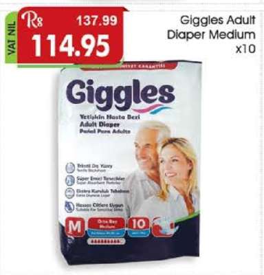 Giggles Adult Diaper Medium x10