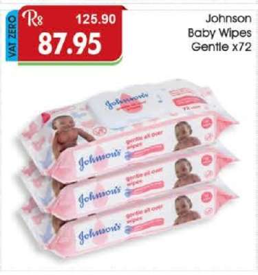Johnson Baby Wipes Gentle x72
