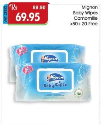 Mignon Baby Wipes Camomille x80+20 Free