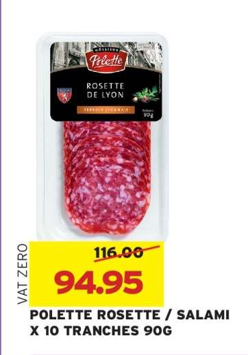 POLETTE ROSETTE/SALAMI X 10 TRANCHES 90G