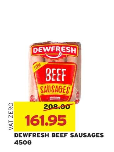 DEWFRESH BEEF SAUSAGES