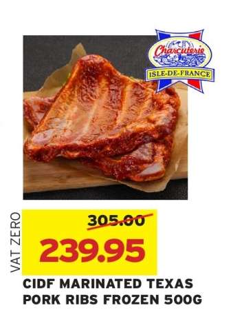 CIDF MARINATED TEXAS PORK RIBS FROZEN 500G