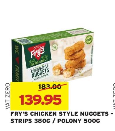 FRY’S CHICKEN STYLE NUGGETS - STRIPS 380G / POLONY 500G