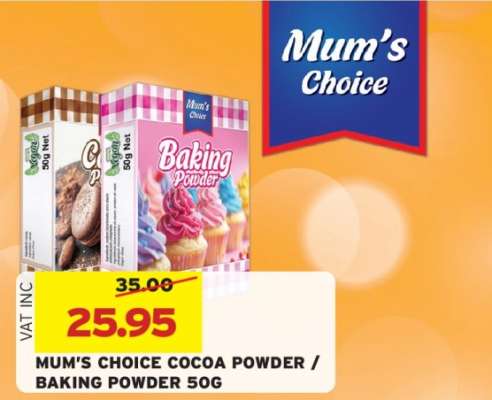Mum’s Choice Cocoa Powder / Baking Powder 50g