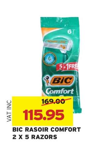 BIC RASOIR COMFORT 2 X 5 RAZORS