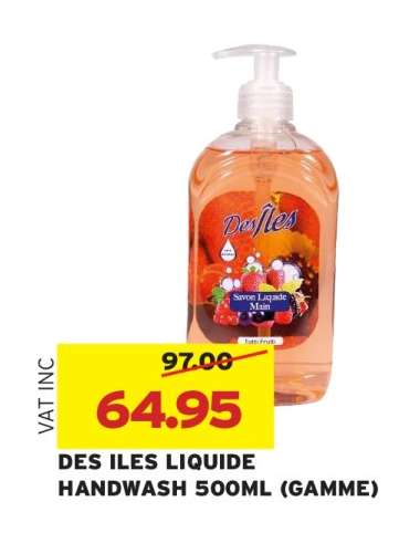 DES ILES LIQUIDE HANDWASH 500ML (GAMME)