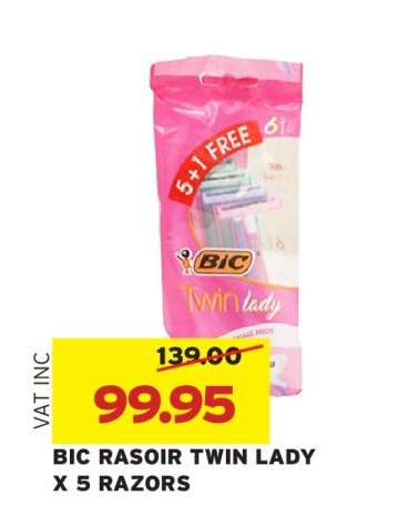 BIC RASOIR TWIN LADY X 5 RAZORS