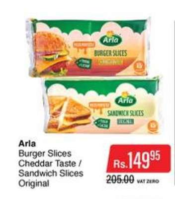 Arla Burger Slices Cheddar Taste / Sandwich Slices Original