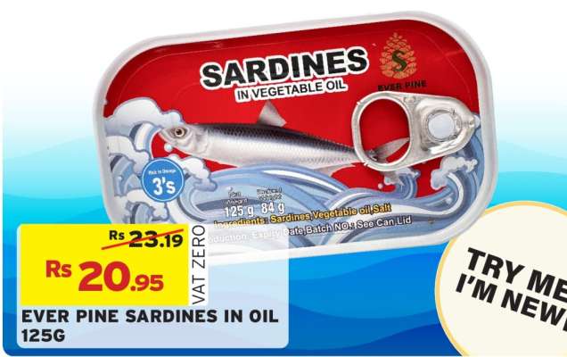 EVER PINE SARDINES IN OIL 125G