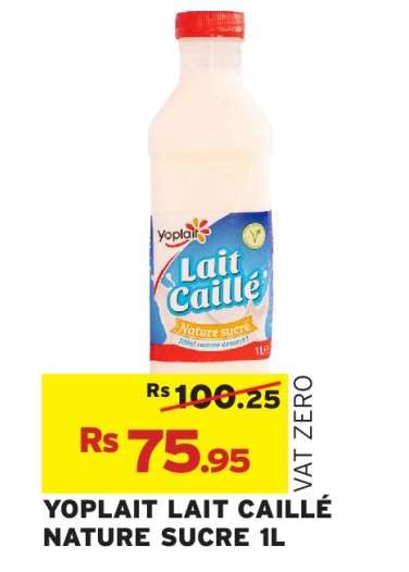 YOPLAIT LAIT CAILLE NATURE SUCRE 1L