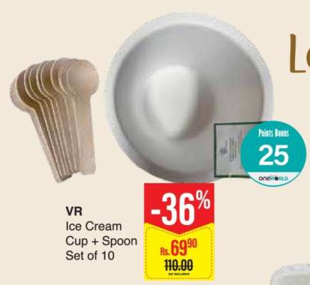 VR Ice Cream Cup + Spoon Set of 10
