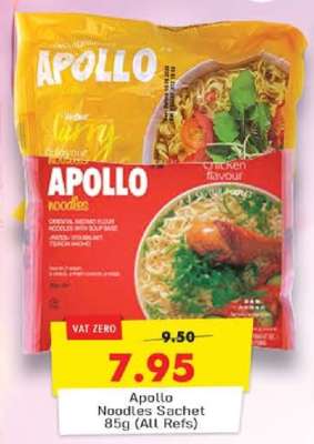 Apollo Noodles Sachet 85g (All Refs)