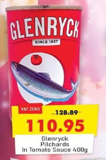 Glenryck Pilchards in Tomato Sauce 400g