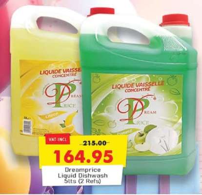Dreamprice Liquid Dishwash 5lts (2 Refs)