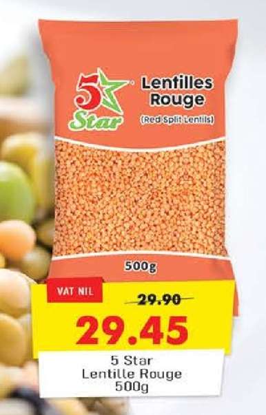 5 Star Lentille Rouge